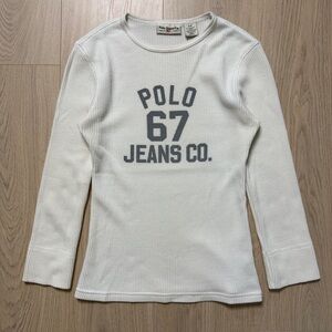 Vintage Polo Jeans Co. Ralph Lauren Long Sleeve Rib T-Shirt Womens Small Y2K